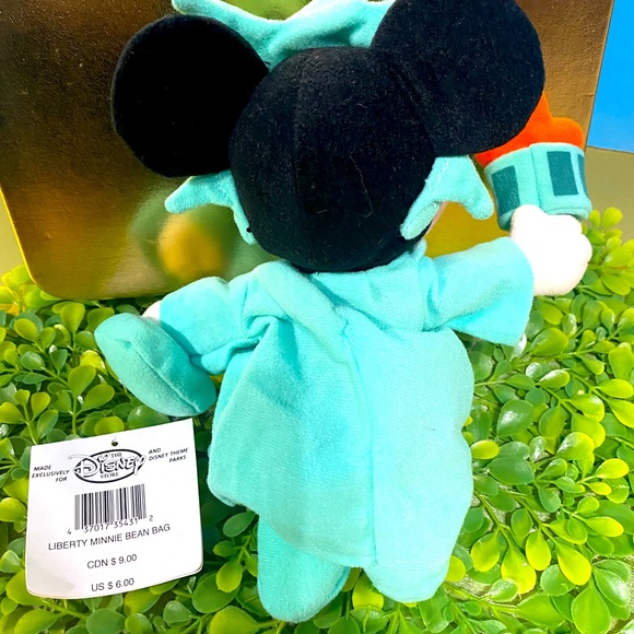 DISNEY STORE EXCLUSIVE NWT 1990s LIBERTY MINNIE/STATUE OF LIBERTY BEAN BAG PLUSH - Picture 10 of 11